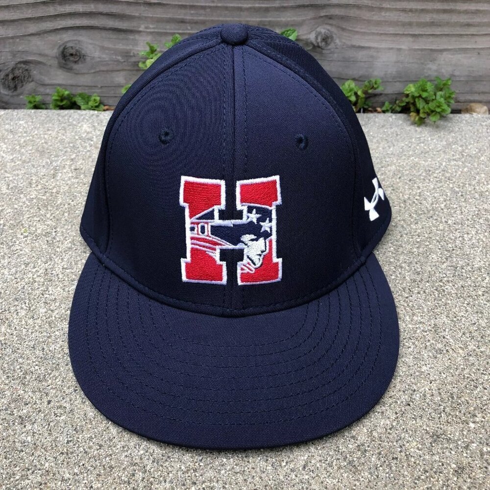 UNDER ARMOUR On Field Fit Hat Men's Medium Fitted Blue Cap Baseball
